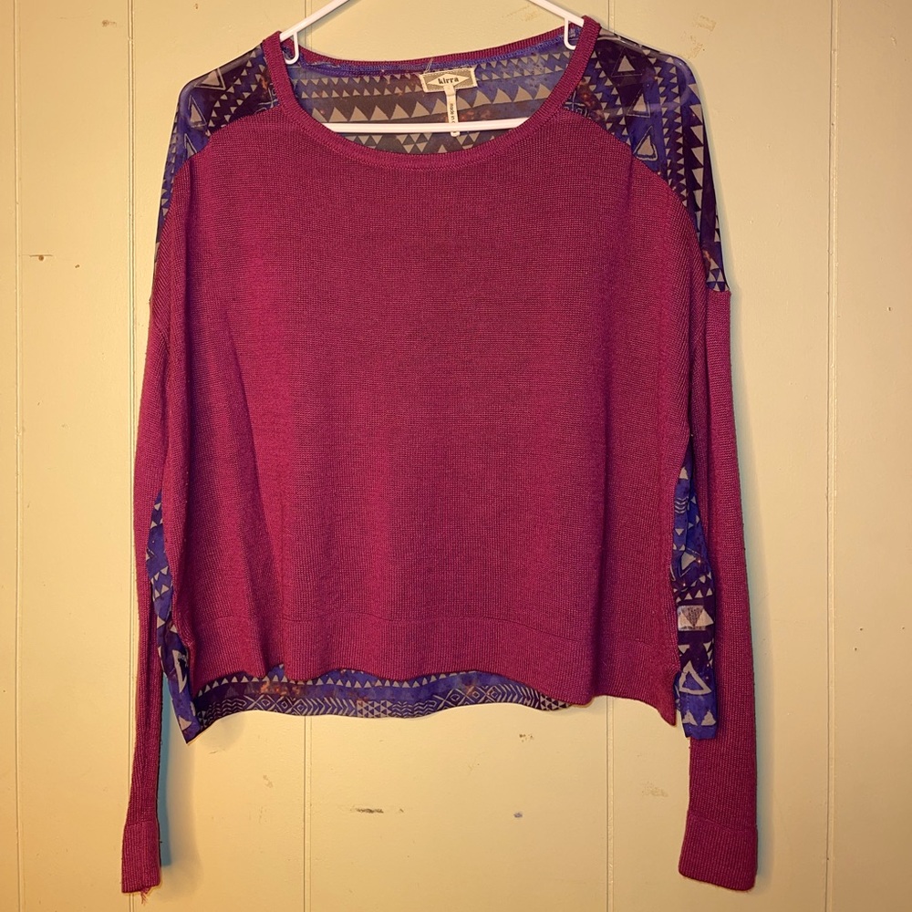 PacSun Kira sweater with geometric sheer back
